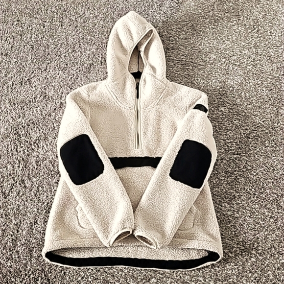 North Face Campfire Women's Hoodie Sherpa 1/2 Zip Pullover sz small - Picture 5 of 5